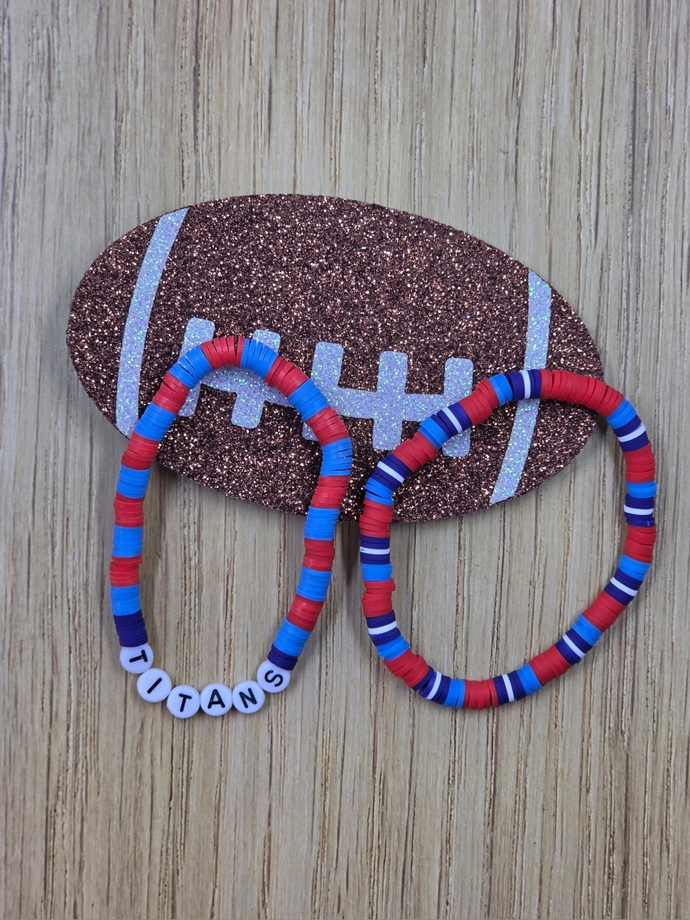 Titans' Inspired Beaded Stretch Bracelets